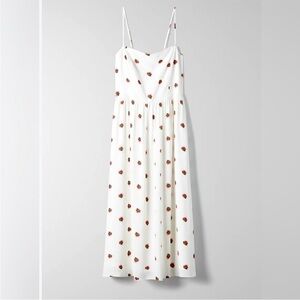 NWOt Aritzia Babaton Noel fit and flare pansy print midi dress size 4